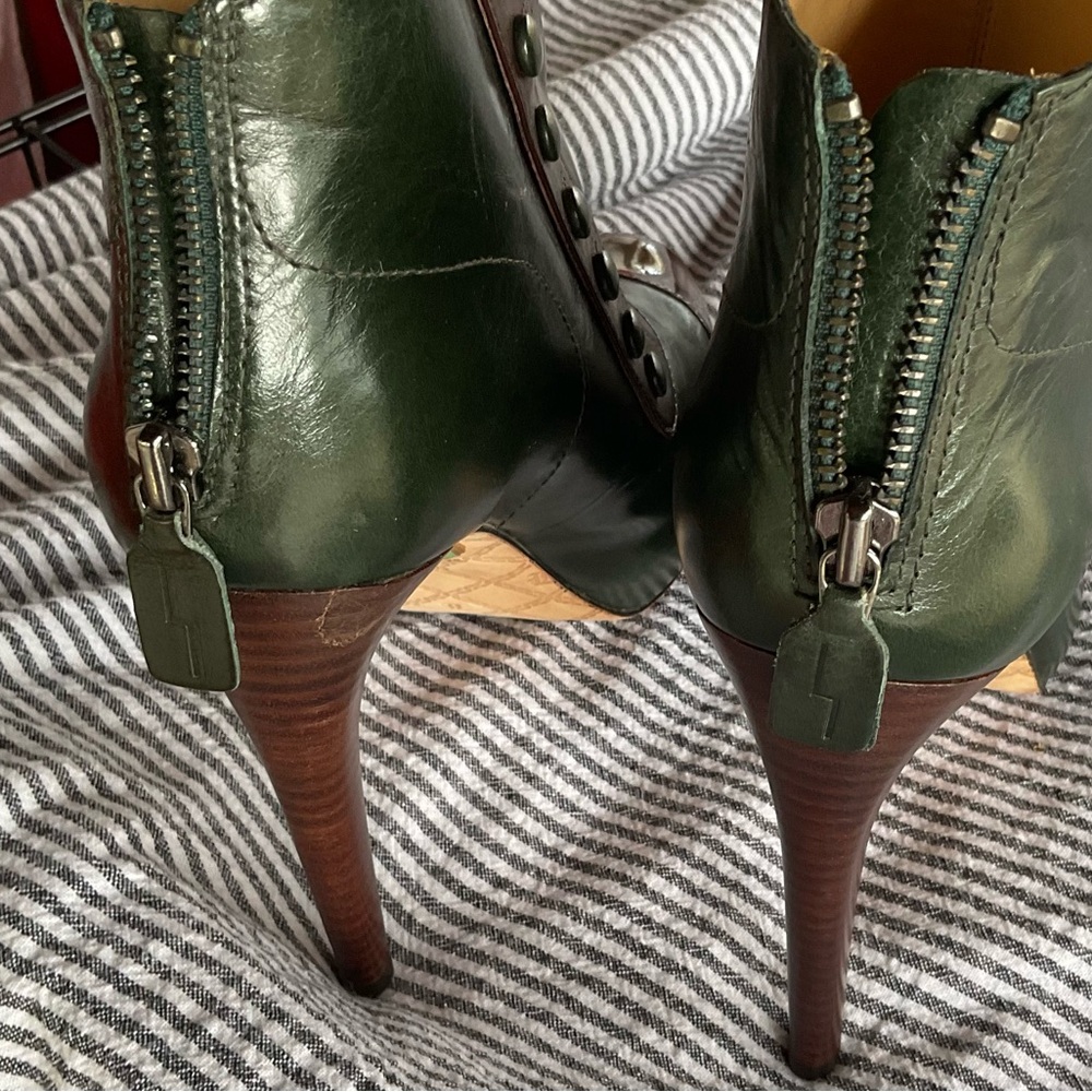 NEW L.A.M.B. Booties stiletto LAMB Gwen Stefani Corset platform 8.5 leather $425 - Picture 17 of 17